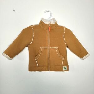 Vintage Old Navy Penny Lane Style Coat Toddler 18-24 M Tan Fleece Retro Unisex